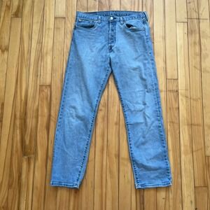 Levi's 501 Original Fit Button Fly Light Wash Denim Jeans Mens W32 L30